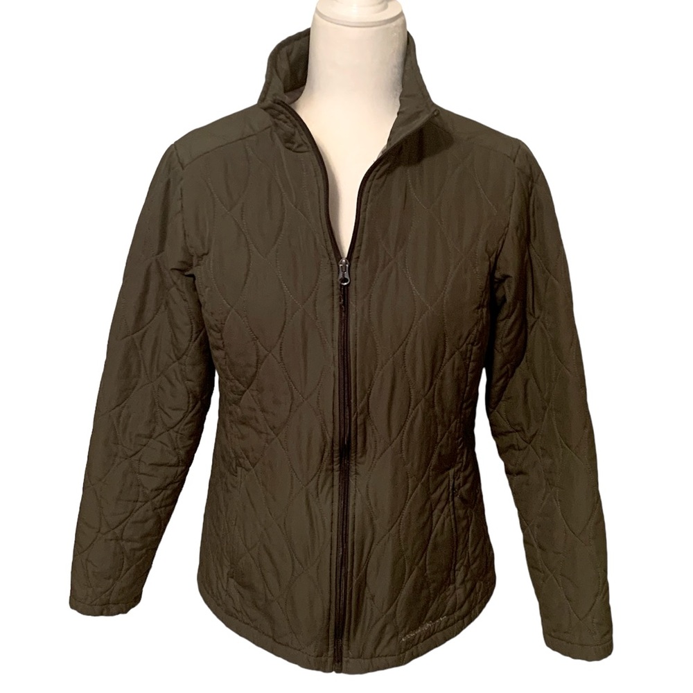 EDDIE BAUER Olive Quilted Jacket Size S